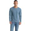 imageNITAGUT Mens Waffle Crewneck Shirts Slim Fit Long Sleeve Casual TShirtBlue