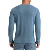 imageNITAGUT Mens Waffle Crewneck Shirts Slim Fit Long Sleeve Casual TShirtBlue
