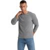 imageNITAGUT Mens Waffle Crewneck Shirts Slim Fit Long Sleeve Casual TShirtDark Gray