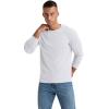 imageNITAGUT Mens Waffle Crewneck Shirts Slim Fit Long Sleeve Casual TShirtGray White