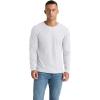 imageNITAGUT Mens Waffle Crewneck Shirts Slim Fit Long Sleeve Casual TShirtGray White