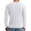imageNITAGUT Mens Waffle Crewneck Shirts Slim Fit Long Sleeve Casual TShirtGray White