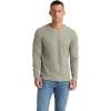 imageNITAGUT Mens Waffle Crewneck Shirts Slim Fit Long Sleeve Casual TShirtGreen