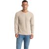 imageNITAGUT Mens Waffle Crewneck Shirts Slim Fit Long Sleeve Casual TShirtKhaki 04