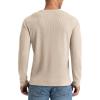 imageNITAGUT Mens Waffle Crewneck Shirts Slim Fit Long Sleeve Casual TShirtKhaki 04