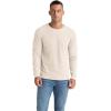 imageNITAGUT Mens Waffle Crewneck Shirts Slim Fit Long Sleeve Casual TShirtKhaki