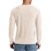 imageNITAGUT Mens Waffle Crewneck Shirts Slim Fit Long Sleeve Casual TShirtKhaki