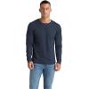 imageNITAGUT Mens Waffle Crewneck Shirts Slim Fit Long Sleeve Casual TShirtNavy Blue