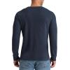 imageNITAGUT Mens Waffle Crewneck Shirts Slim Fit Long Sleeve Casual TShirtNavy Blue