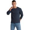 imageNITAGUT Mens Waffle Crewneck Shirts Slim Fit Long Sleeve Casual TShirtNavy Blue
