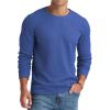 imageNITAGUT Mens Waffle Crewneck Shirts Slim Fit Long Sleeve Casual TShirtRoyal Blue