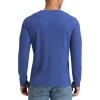imageNITAGUT Mens Waffle Crewneck Shirts Slim Fit Long Sleeve Casual TShirtRoyal Blue