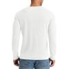 imageNITAGUT Mens Waffle Crewneck Shirts Slim Fit Long Sleeve Casual TShirtWhite