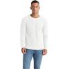 imageNITAGUT Mens Waffle Crewneck Shirts Slim Fit Long Sleeve Casual TShirtWhite