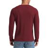 imageNITAGUT Mens Waffle Crewneck Shirts Slim Fit Long Sleeve Casual TShirtWine Red