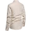 imageNITAGUT Men Henley Neck Long Sleeve Daily Look Linen Shirts01beige