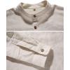imageNITAGUT Men Henley Neck Long Sleeve Daily Look Linen Shirts01beige