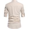imageNITAGUT Men Henley Neck Long Sleeve Daily Look Linen Shirts01beige