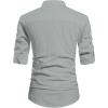 imageNITAGUT Men Henley Neck Long Sleeve Daily Look Linen ShirtsGrey