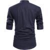 imageNITAGUT Men Henley Neck Long Sleeve Daily Look Linen ShirtsNavy Blue