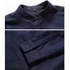 imageNITAGUT Men Henley Neck Long Sleeve Daily Look Linen ShirtsNavy Blue