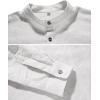 imageNITAGUT Men Henley Neck Long Sleeve Daily Look Linen ShirtsWhite