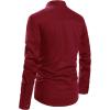 imageNITAGUT Men Henley Neck Long Sleeve Daily Look Linen ShirtsWine Red
