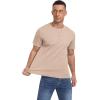 imageNITAGUT Mens Casual TShirt Waffle Crewneck Hipster Short Sleeve ShirtsBeige