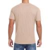 imageNITAGUT Mens Casual TShirt Waffle Crewneck Hipster Short Sleeve ShirtsBeige