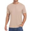 imageNITAGUT Mens Casual TShirt Waffle Crewneck Hipster Short Sleeve ShirtsBeige