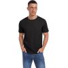 imageNITAGUT Mens Casual TShirt Waffle Crewneck Hipster Short Sleeve ShirtsBlack