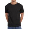 imageNITAGUT Mens Casual TShirt Waffle Crewneck Hipster Short Sleeve ShirtsBlack