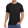 imageNITAGUT Mens Casual TShirt Waffle Crewneck Hipster Short Sleeve ShirtsBlack