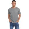 imageNITAGUT Mens Casual TShirt Waffle Crewneck Hipster Short Sleeve ShirtsDark Gray