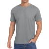 imageNITAGUT Mens Casual TShirt Waffle Crewneck Hipster Short Sleeve ShirtsDark Gray
