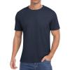 imageNITAGUT Mens Casual TShirt Waffle Crewneck Hipster Short Sleeve ShirtsNavy Blue
