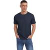 imageNITAGUT Mens Casual TShirt Waffle Crewneck Hipster Short Sleeve ShirtsNavy Blue