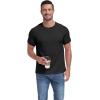 imageNITAGUT Mens Casual Waffle TShirts Short Sleeve Crewneck Solid Summer TeesBlack
