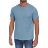 imageNITAGUT Mens Casual Waffle TShirts Short Sleeve Crewneck Solid Summer TeesBlue