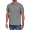 imageNITAGUT Mens Casual Waffle TShirts Short Sleeve Crewneck Solid Summer TeesDark Gray