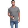 imageNITAGUT Mens Casual Waffle TShirts Short Sleeve Crewneck Solid Summer TeesDark Gray