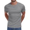 imageNITAGUT Mens Casual Waffle TShirts Short Sleeve Crewneck Solid Summer TeesDark Gray