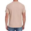 imageNITAGUT Mens Casual Waffle TShirts Short Sleeve Crewneck Solid Summer TeesKhaki