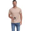 imageNITAGUT Mens Casual Waffle TShirts Short Sleeve Crewneck Solid Summer TeesKhaki