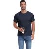 imageNITAGUT Mens Casual Waffle TShirts Short Sleeve Crewneck Solid Summer TeesNavy Blue