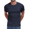 imageNITAGUT Mens Casual Waffle TShirts Short Sleeve Crewneck Solid Summer TeesNavy Blue