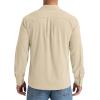 imageNITAGUT Mens Corduroy Shirt Long Sleeve Button Down Work Shirt Jacket with Chest Flap PocketBeige