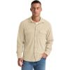 imageNITAGUT Mens Corduroy Shirt Long Sleeve Button Down Work Shirt Jacket with Chest Flap PocketBeige