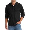 imageNITAGUT Mens Corduroy Shirt Long Sleeve Button Down Work Shirt Jacket with Chest Flap PocketBlack
