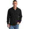 imageNITAGUT Mens Corduroy Shirt Long Sleeve Button Down Work Shirt Jacket with Chest Flap PocketBlack